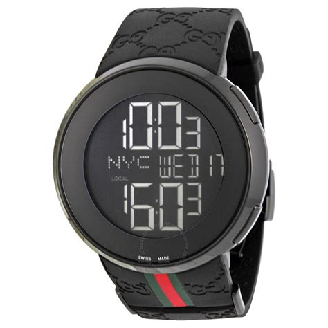 gucci i digital mens black watch|Gucci men's watches clearance sale.